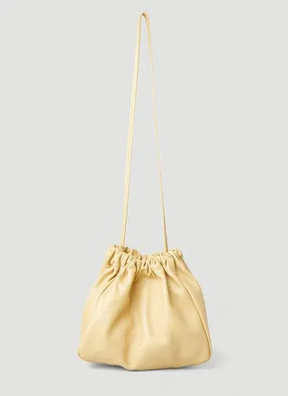 Jil Sander Drawstring Logo Detailed Shoulder Bag