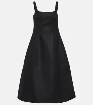 Uma melton wool-blend midi dress