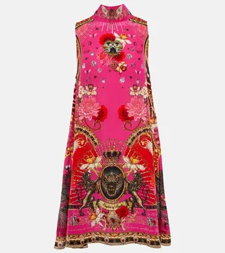 x Robbie Williams self-tie silk dress