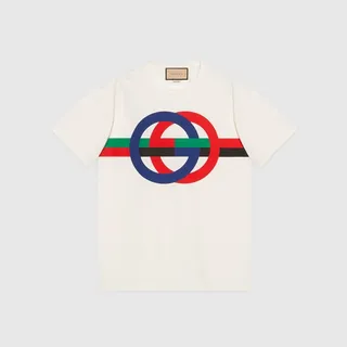 Round GG print cotton T-shirt