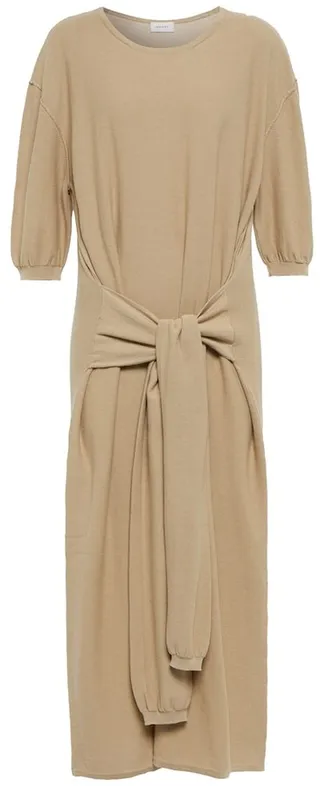 Cotton crepe sweater dress