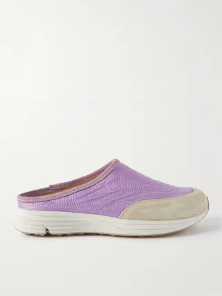 Maggiore Slip-On Suede-Trimmed Nylon Sneakers