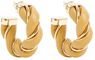 Bottega Veneta Interwoven Hoop Earrings