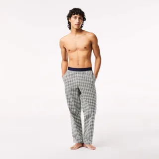 Men’s Lacoste Cotton Poplin Check Print Pajama Pants