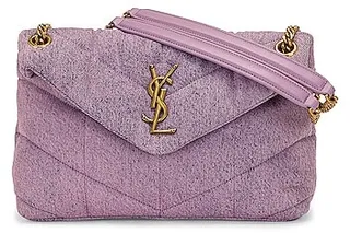 Saint Laurent Small Puffer Chain Bag in Lavender