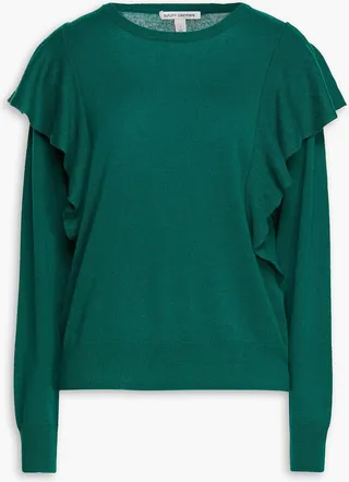 Ruffled cashmere sweater