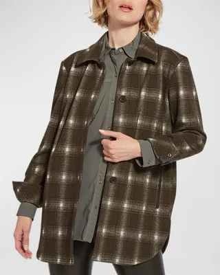 Sutton Plaid Jacquard Shirt Jacket