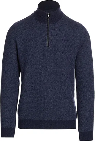 Cashmere Quarter-Zip Sweater