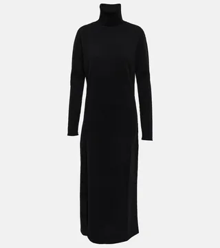 Turtleneck cashmere sweater dress