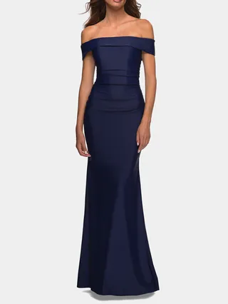Off the Shoulder Elegant Long Evening Gown