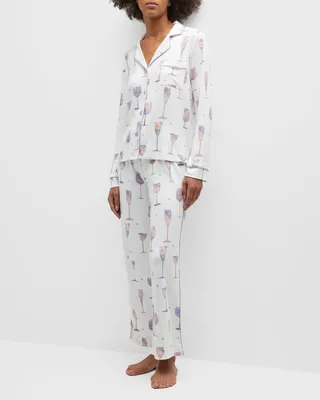 It's A Wineful Life Printed Pajama Set