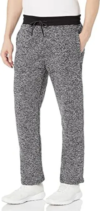 WT02 Men's Open Bottom Active Basic Fleece Jogger Sweatpants