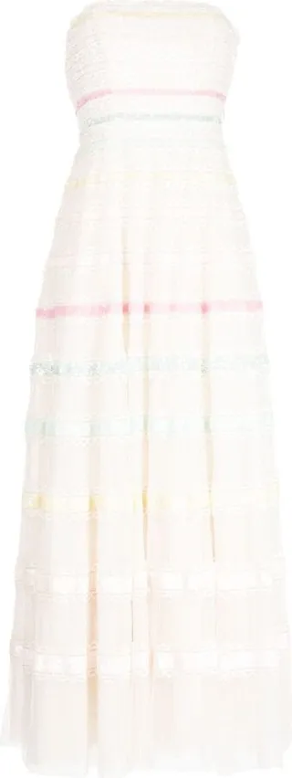 Rainbow strapless dress