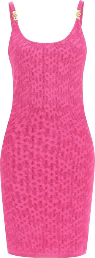 Versace Le Greca Patterned Sleeveless Dress