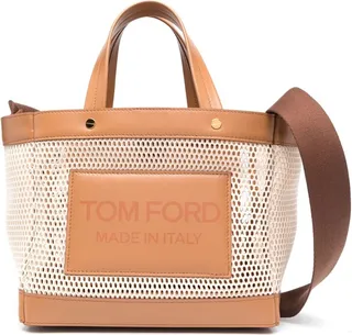 Mesh-Panelled Shopping Bag