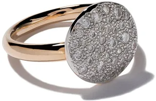 18kt rose gold Sabbia diamond ring