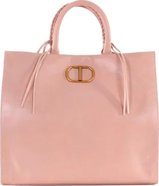 Shopper Twin-set In Pelle Di Vitello