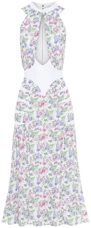 Floral halterneck midi dress