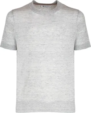Cotton and linen t-shirt