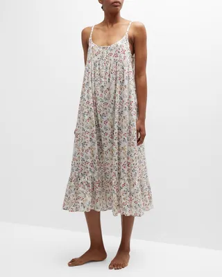 The Tank Floral-Print Flounce Sleep Dress