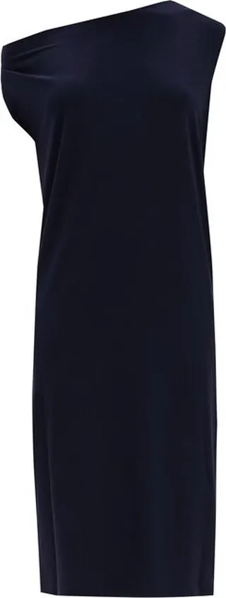 Asymmetric Dropped-shoulder Jersey Dress