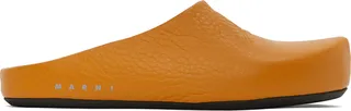 Marni Orange Fussbett Sabot Slippers