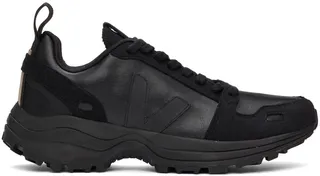 Rick Owens Black Veja Edition Hiking Style Sneakers