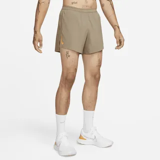 Nike Men's Dri-FIT ADV AeroSwift 4" Brief-Lined Racing Shorts in Brown