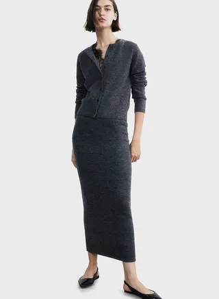 High Waist Knitted Skirt