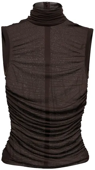 Ruched turtleneck top