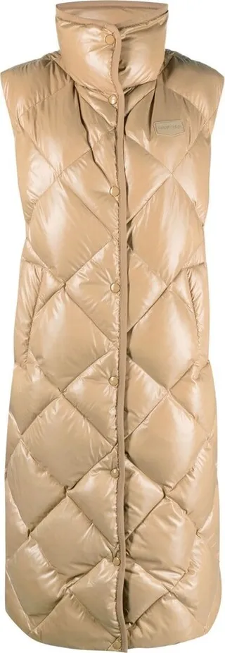 Asterope diamond-quilted sleeveless coat
