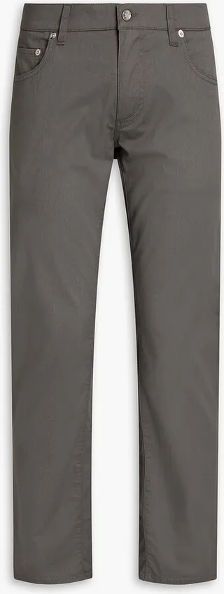 Slim-fit stretch-cotton pants