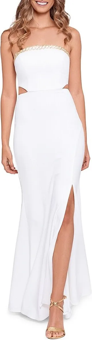 Embellished Cut Out Gown