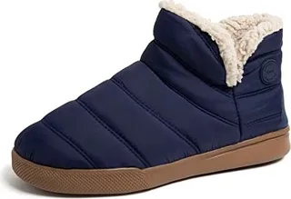 Dearfoams Men's Bryant Nylon Memory Foam Sport Lounge Bootie Slipper
