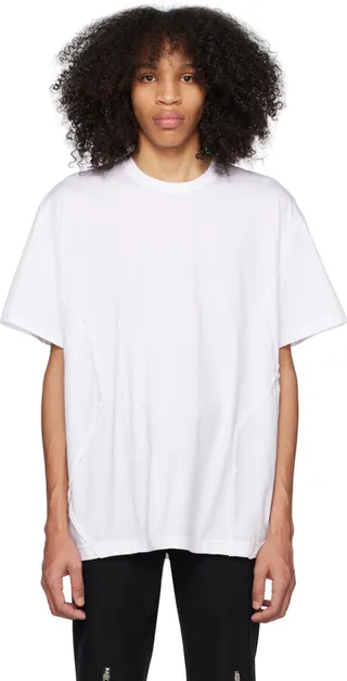 Comme des Garçons Homme Plus White Paneled T-Shirt