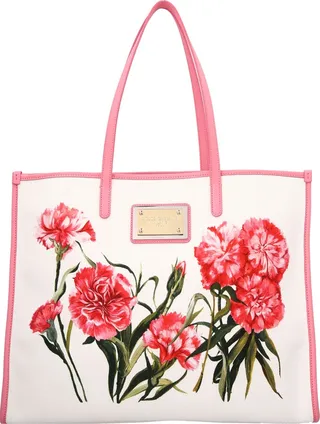 Floral Canvas Shopping Bag