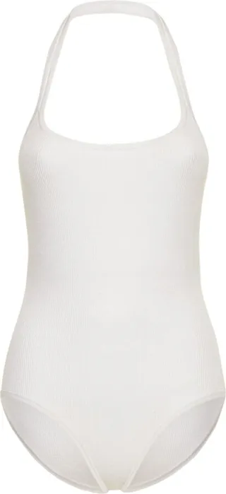 Stretch jersey halter neck body