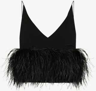 Poppy Feather Trim Camisole