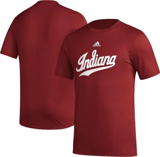 Men's adidas Crimson Indiana Hoosiers Basics Secondary Pre-Game Aeroready T-shirt