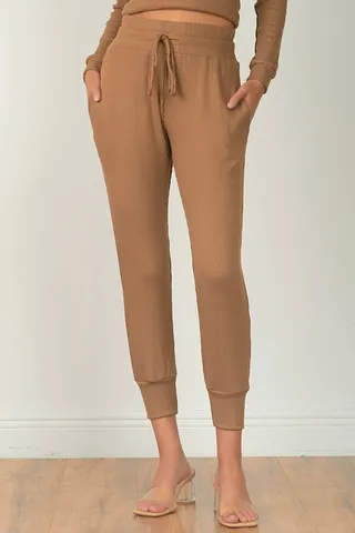 Atwood High Waisted Jogger in Bronze