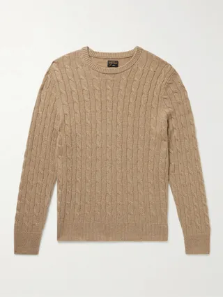 Slim-Fit Cable-Knit Cashmere Sweater