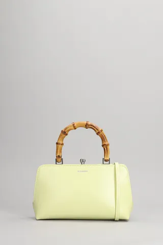 Hand Bag In Green Leather