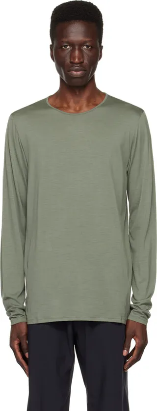 Veilance Khaki Frame Long Sleeve T-Shirt