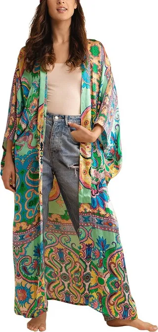 Saachi Margo Multi Paisley Print Kimono
