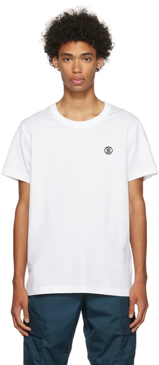 Burberry White Cotton T-Shirt