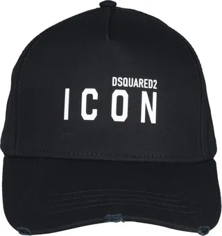 Dsquared2 Logo Printed Distressed Baseball Cap
