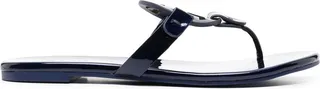 Double T leather flip flops