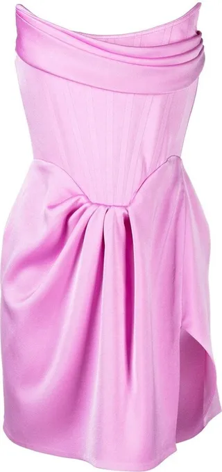 Strapless Draped Minidress