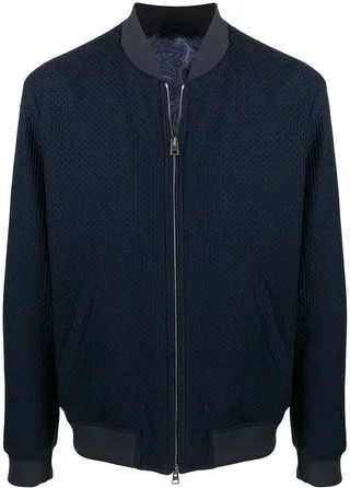 Honeycomb Jersey Bomber Jacket