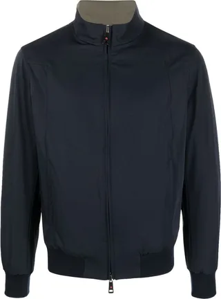 Reversible High-Neck Bomber Jacket